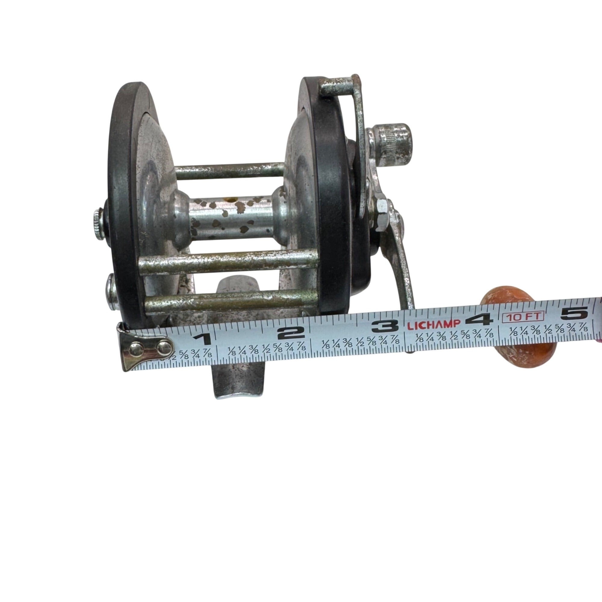 J.C. Higgins Model 311.3164 Vintage Fishing Reel Wooden Handle Saltwater Large