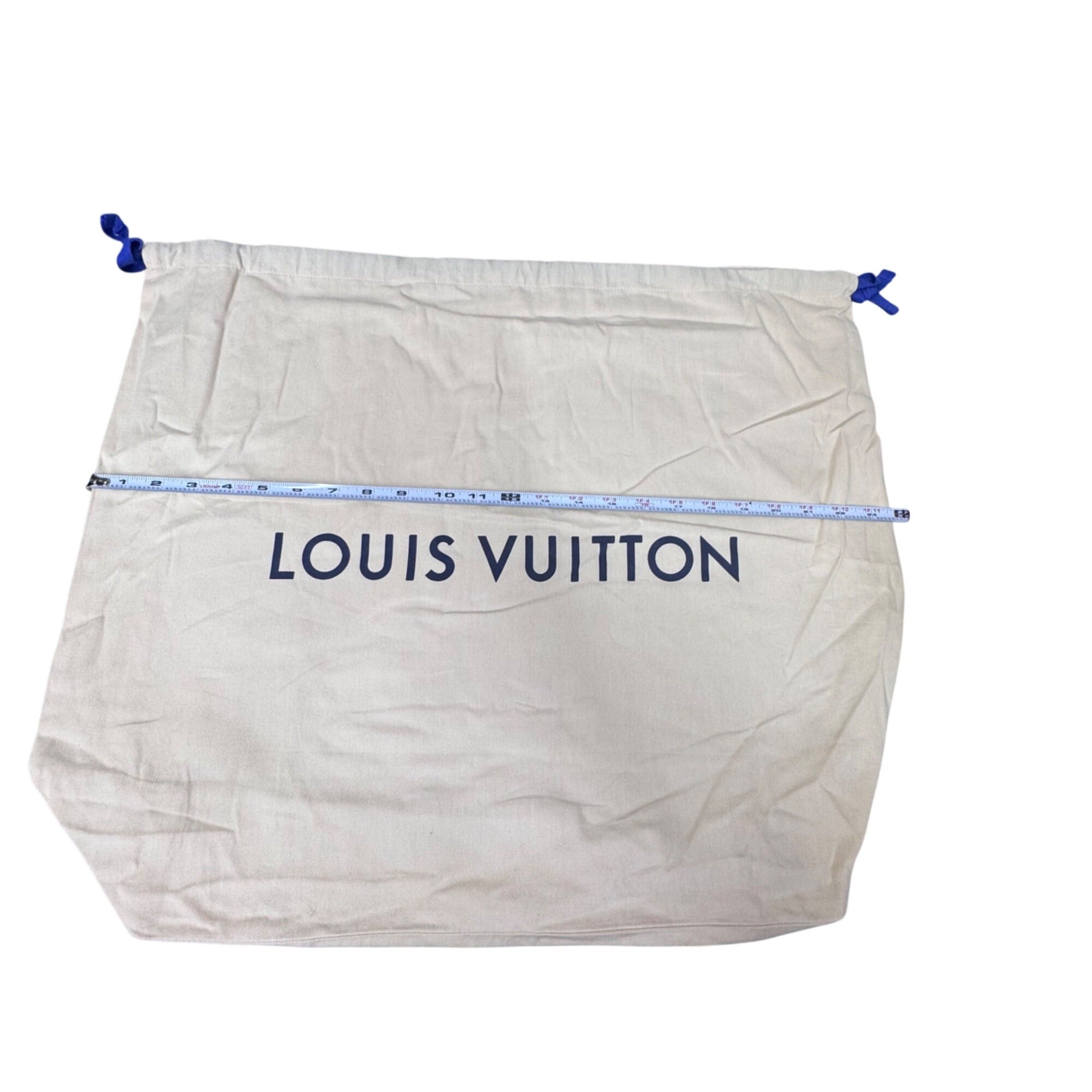 Authentic Louis Vuitton Large Beige Dust Bag Logo Drawstring Closure 23"x19" App