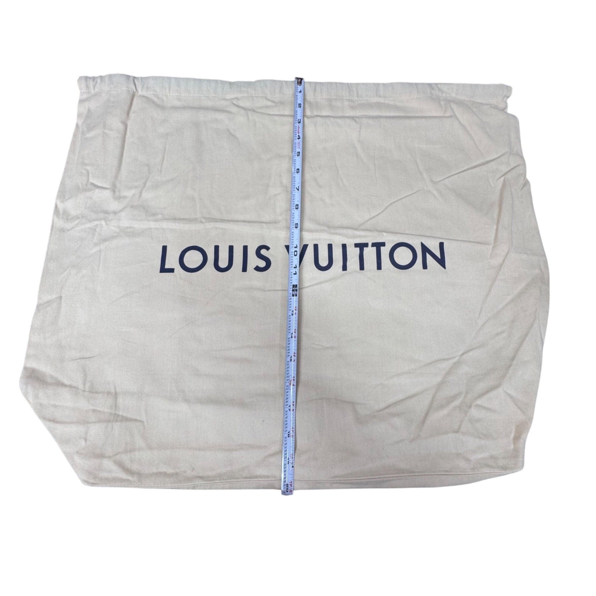 Authentic Louis Vuitton Large Beige Dust Bag Logo Drawstring Closure 23"x19" App