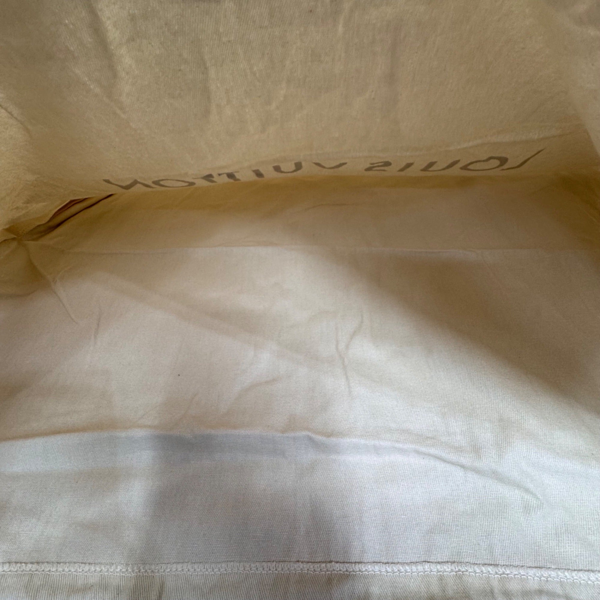 Authentic Louis Vuitton Large Beige Dust Bag Logo Drawstring Closure 23"x19" App