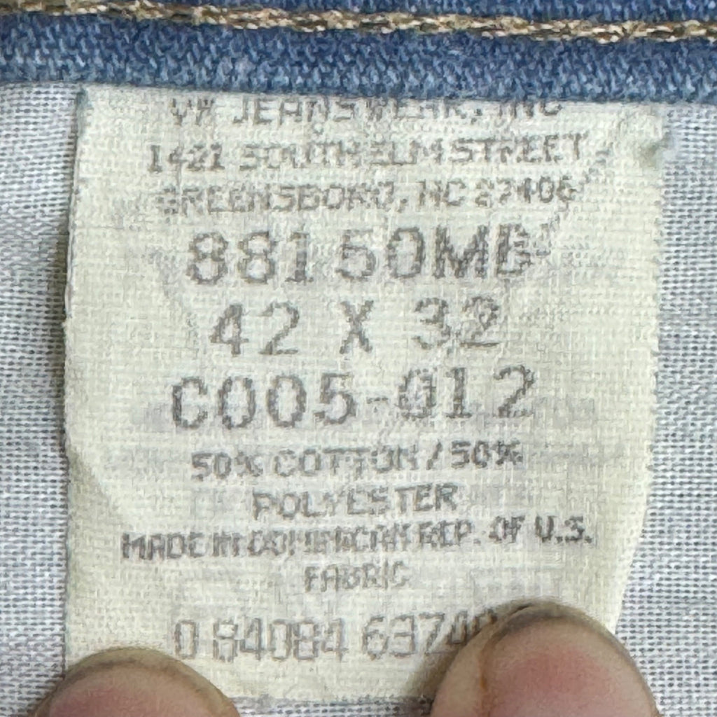 Comfort Action Sports Light Blue Denim Jeans Size 42x32 50% Cotton 50% Polyester