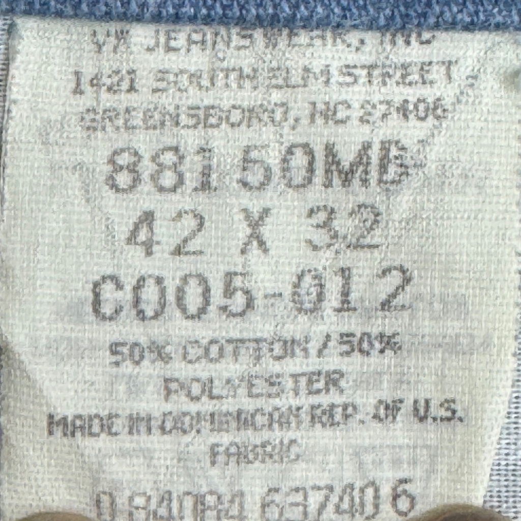 Comfort Action Sports Light Blue Denim Jeans Size 42x32 50% Cotton 50% Polyester