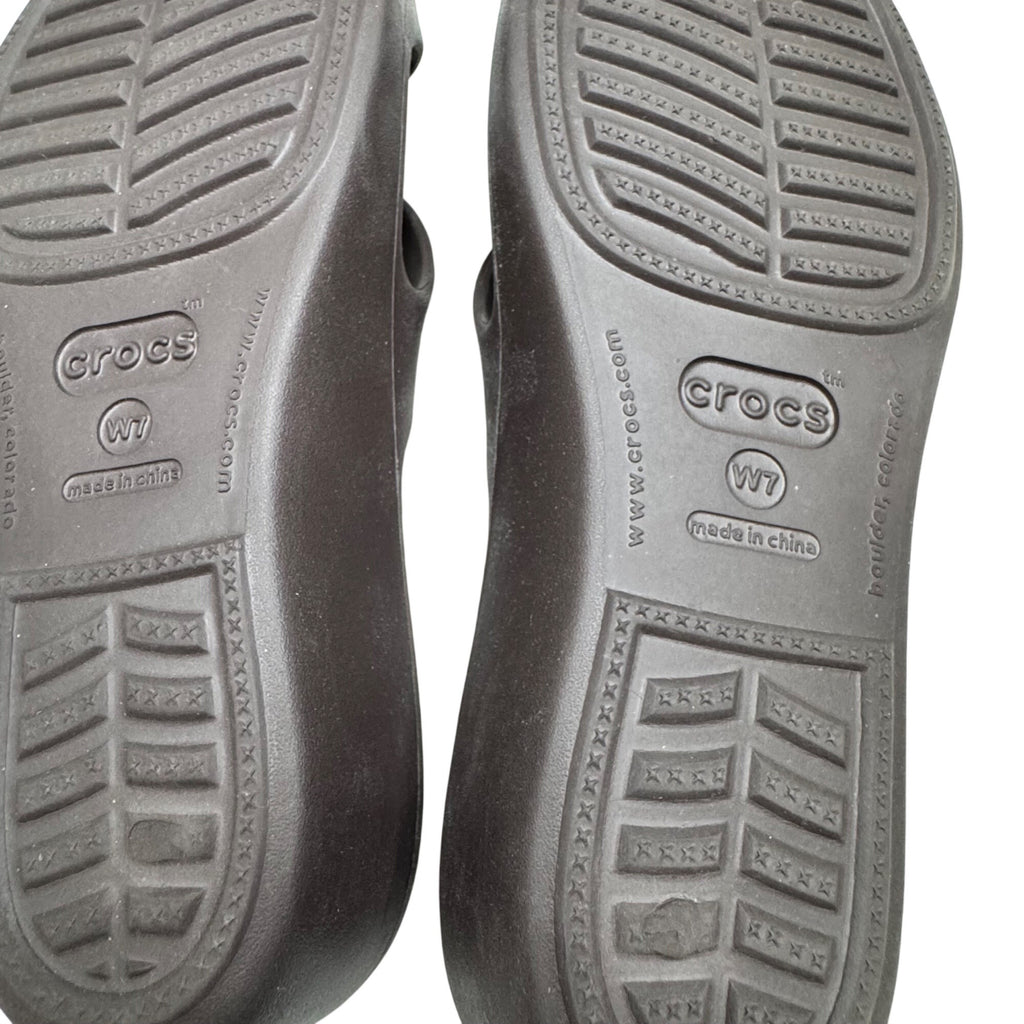 Crocs Patricia Women's Wedge Sandals Brown Multi Strap 7 Casual Comfort Shoes