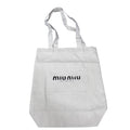 Miu Miu Upcycled Canvas Tote Shopping Bag Limited Edition Front Pocket Gift