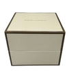 David Yurman Jewelry Box Beige Authentic Gift Storage Brown Accents 5"x5"x4.5"