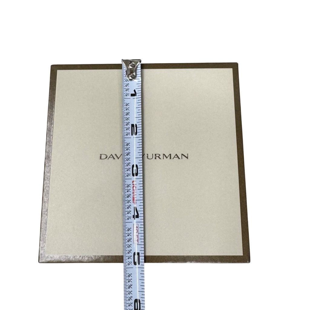 David Yurman Jewelry Box Beige Authentic Gift Storage Brown Accents 5"x5"x4.5"