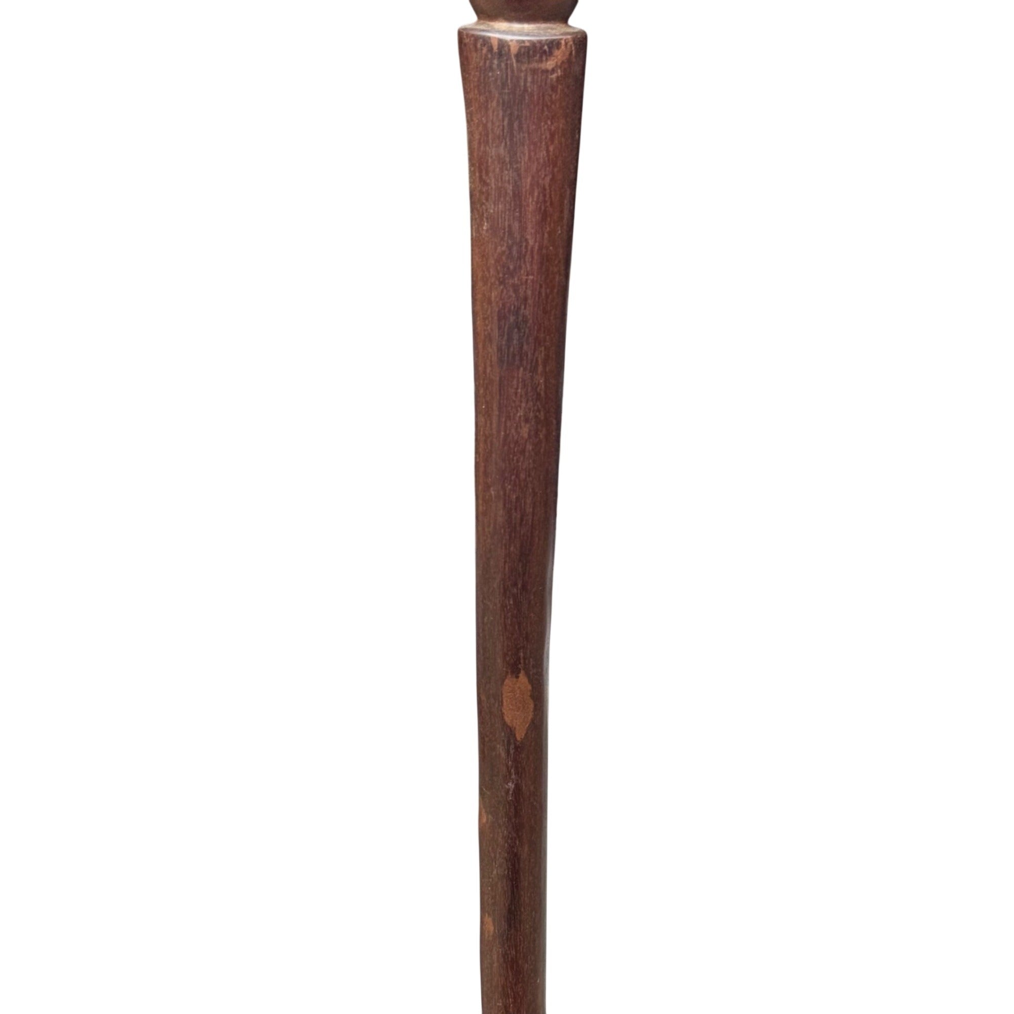 Vintage African Hand Carved Wooden Walking Stick Cane Woman Tribal 40" Estate