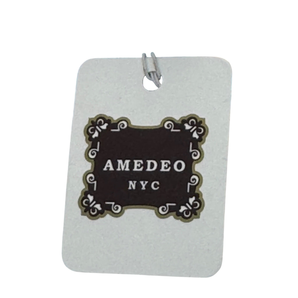 Amedeo Cameo Beaded Bracelet NYC Blue Cuff Woven Art Deco Victorian Style NEW