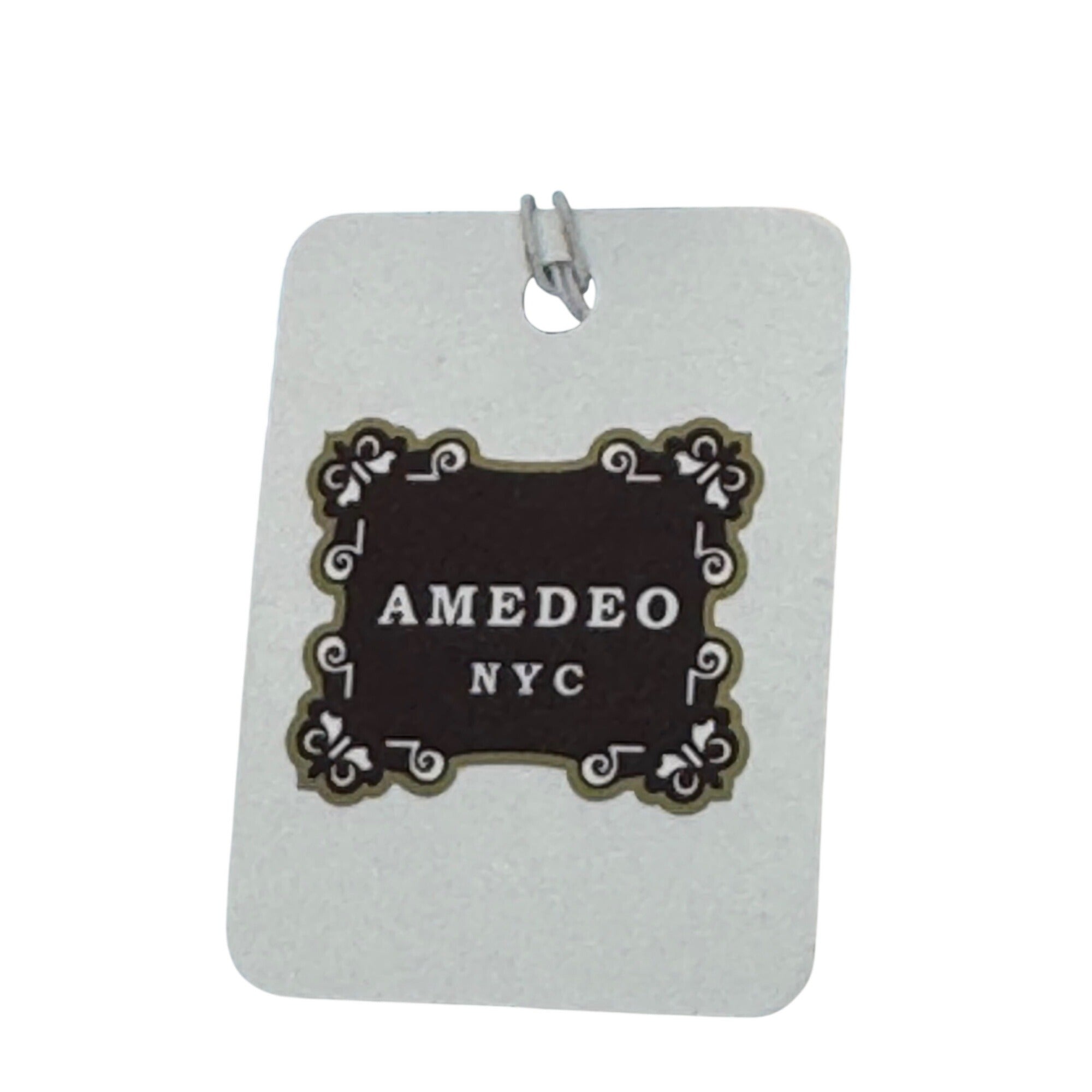 Amedeo Cameo Beaded Bracelet NYC Blue Cuff Woven Art Deco Victorian Style NEW