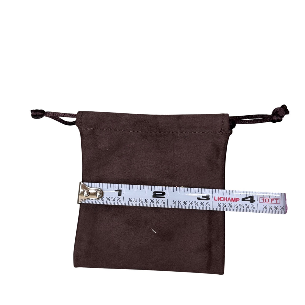 Sydney Evan Brown Suede Drawstring Jewelry Pouch 3x3.5 Bracelet Necklace Earring