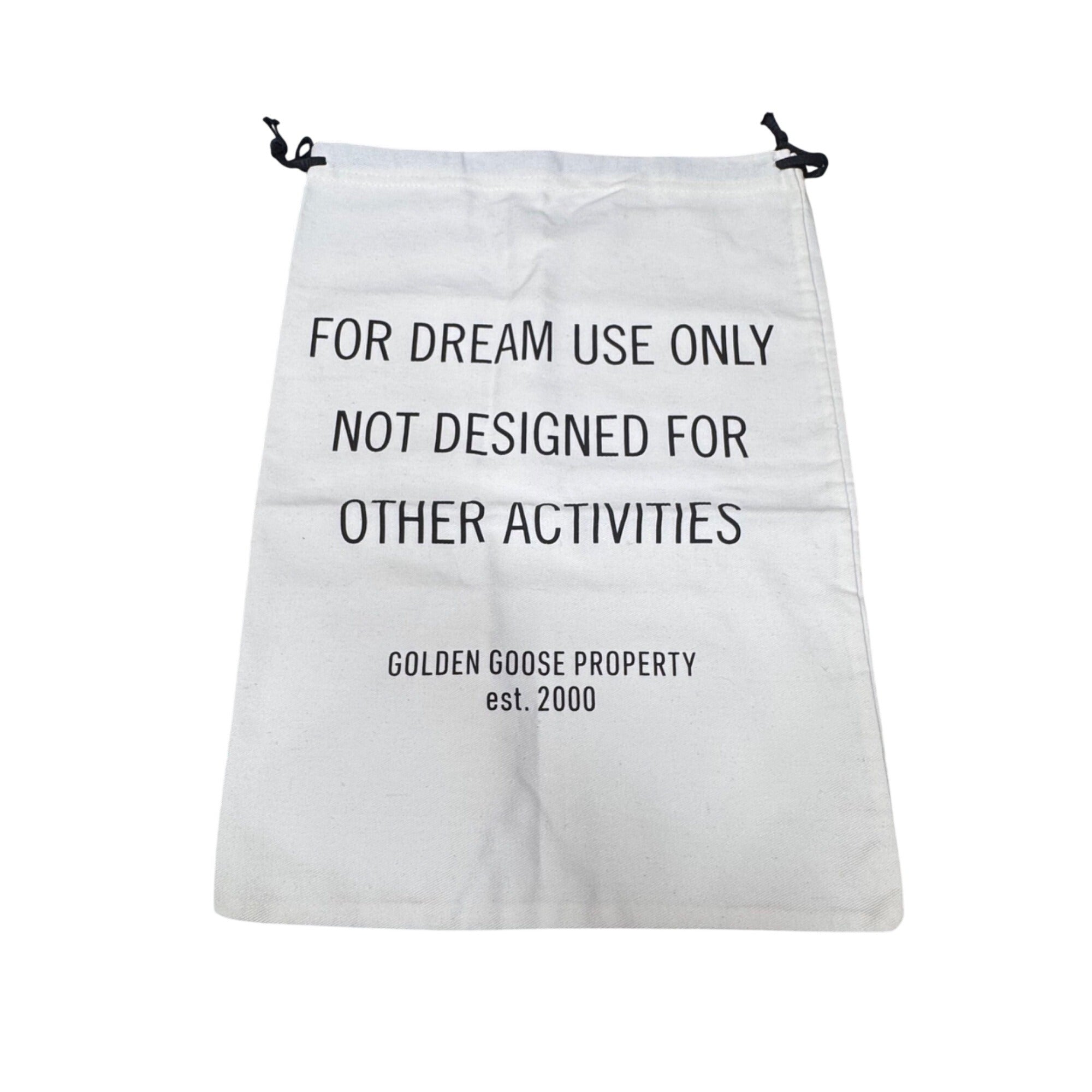 Golden Goose White Canvas Drawstring Dust Bag 15” x11" Dream Use Only Authentic