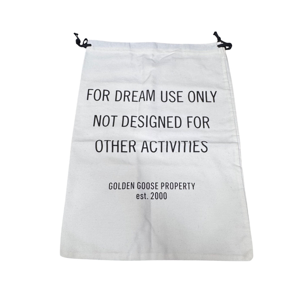 Golden Goose White Canvas Drawstring Dust Bag 15” x11" Dream Use Only Authentic