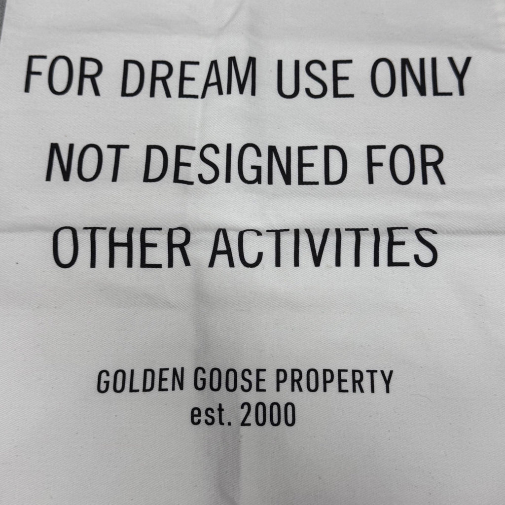Golden Goose White Canvas Drawstring Dust Bag 15” x11" Dream Use Only Authentic