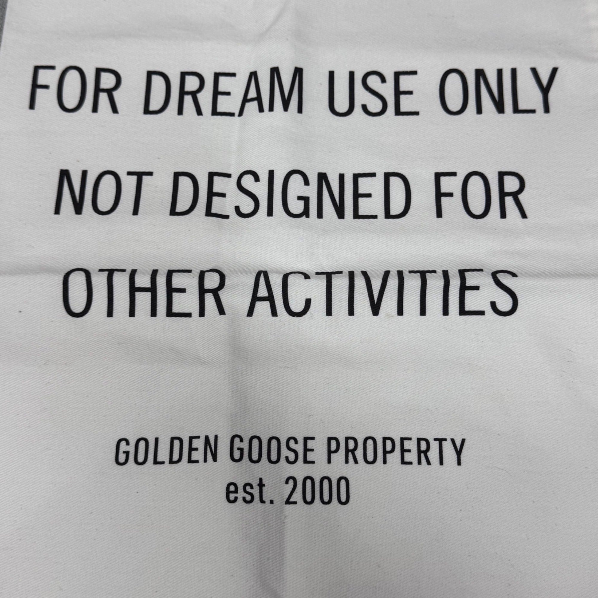Golden Goose White Canvas Drawstring Dust Bag 15” x11" Dream Use Only Authentic