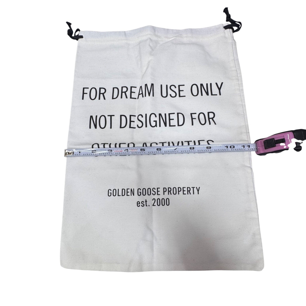 Golden Goose White Canvas Drawstring Dust Bag 15” x11" Dream Use Only Authentic