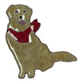 Vtg Signed Brooch Pin Elvie Zelle Smiling Golden Retriever Dog Bandana Labrador