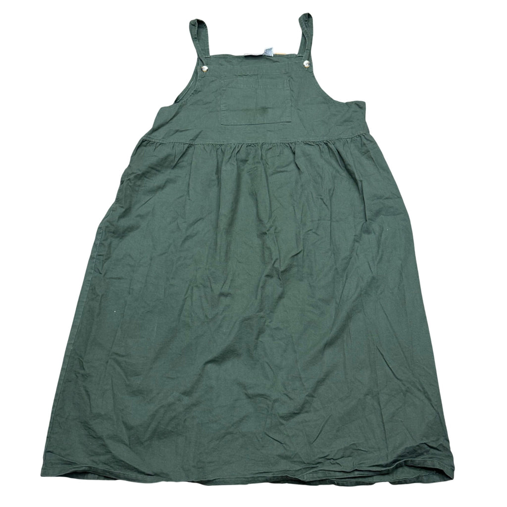 Sunbelt Green Cotton Overall Dress Bathing Suit cover Womens XL Casual USA Made