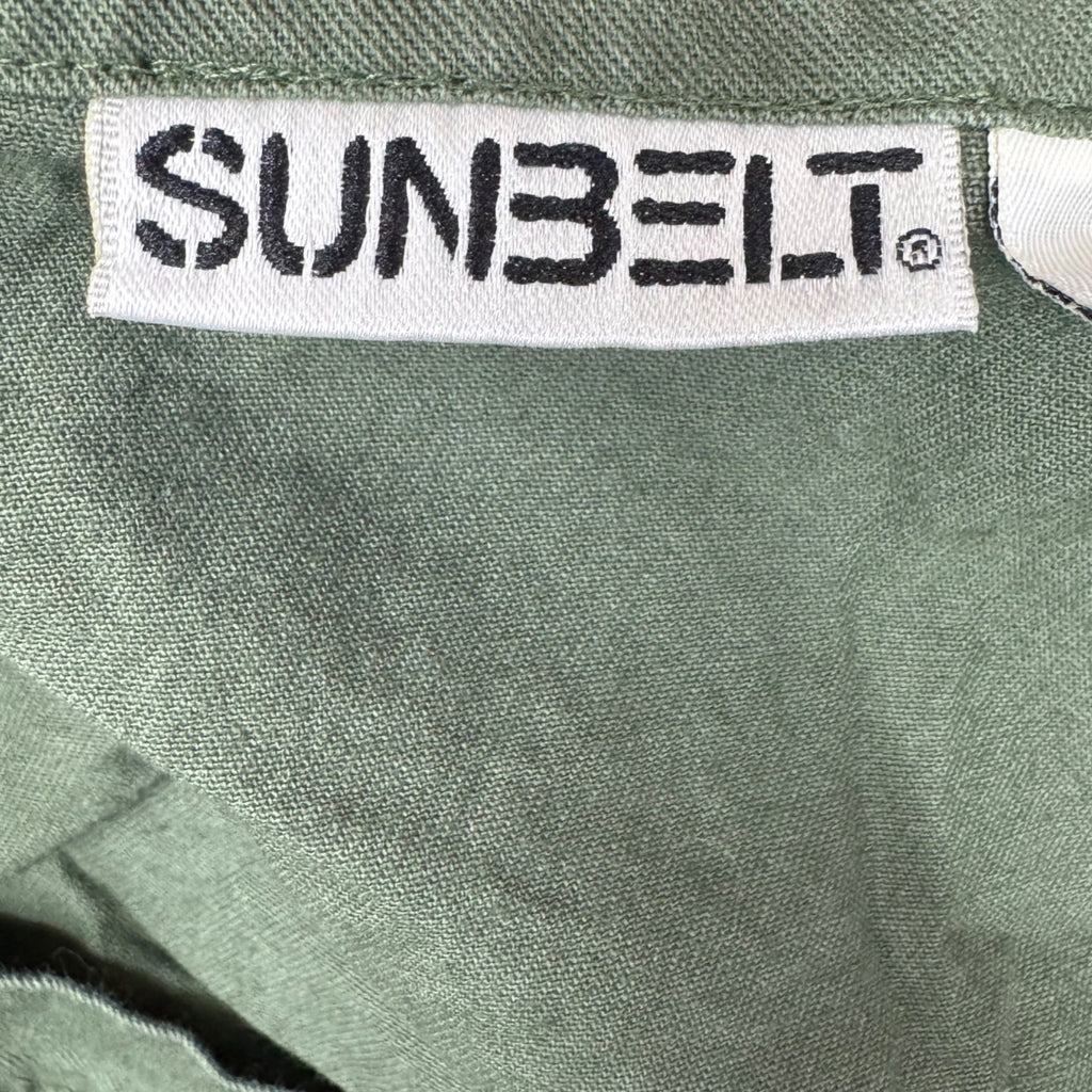 Sunbelt Green Cotton Overall Dress Bathing Suit cover Womens XL Casual USA Made