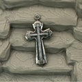 Bliss Sterling Silver Cross Pendant Religious Jewelry 2 Grams 1.5" Medal Charm