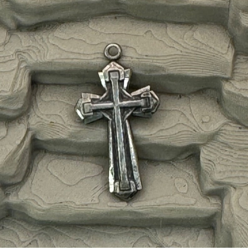 Bliss Sterling Silver Cross Pendant Religious Jewelry 2 Grams 1.5" Medal Charm