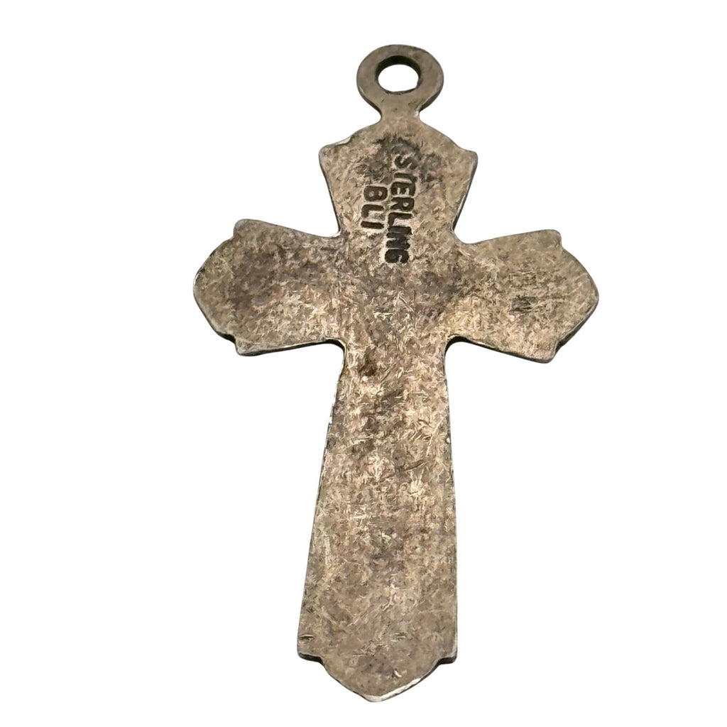 Bliss Sterling Silver Cross Pendant Religious Jewelry 2 Grams 1.5" Medal Charm