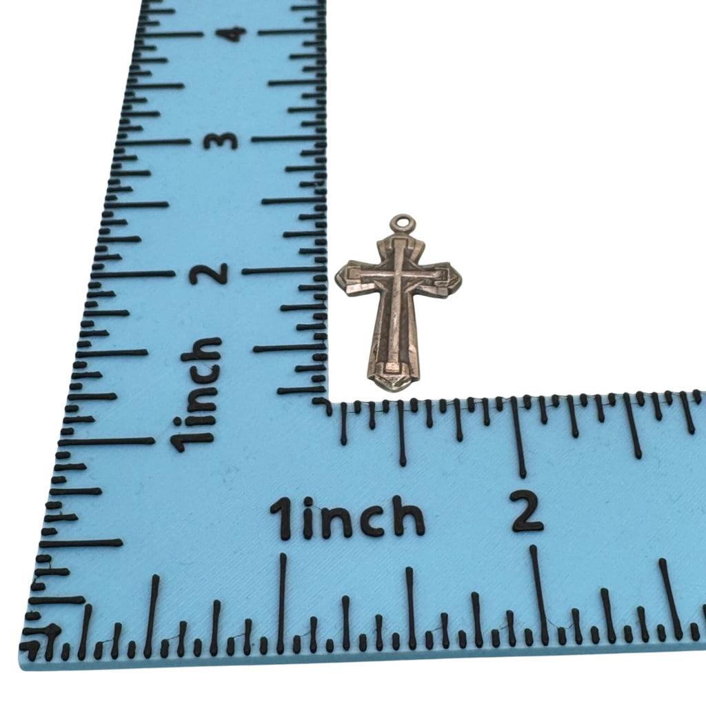 Bliss Sterling Silver Cross Pendant Religious Jewelry 2 Grams 1.5" Medal Charm
