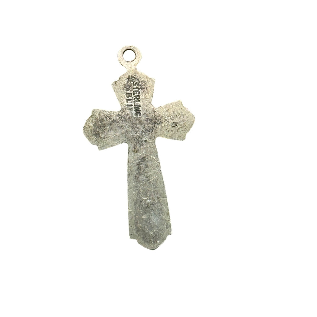 Bliss Sterling Silver Cross Pendant Religious Jewelry 2 Grams 1.5" Medal Charm