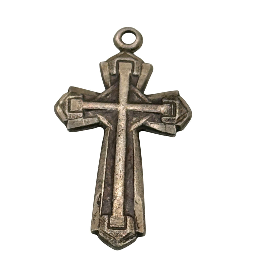 Bliss Sterling Silver Cross Pendant Religious Jewelry 2 Grams 1.5" Medal Charm