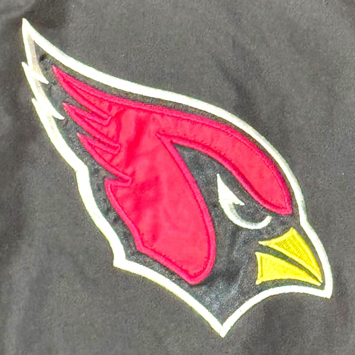 G-III Apparel NFL Arizona Cardinals Black Red Varsity Jacket XL Reversible READ