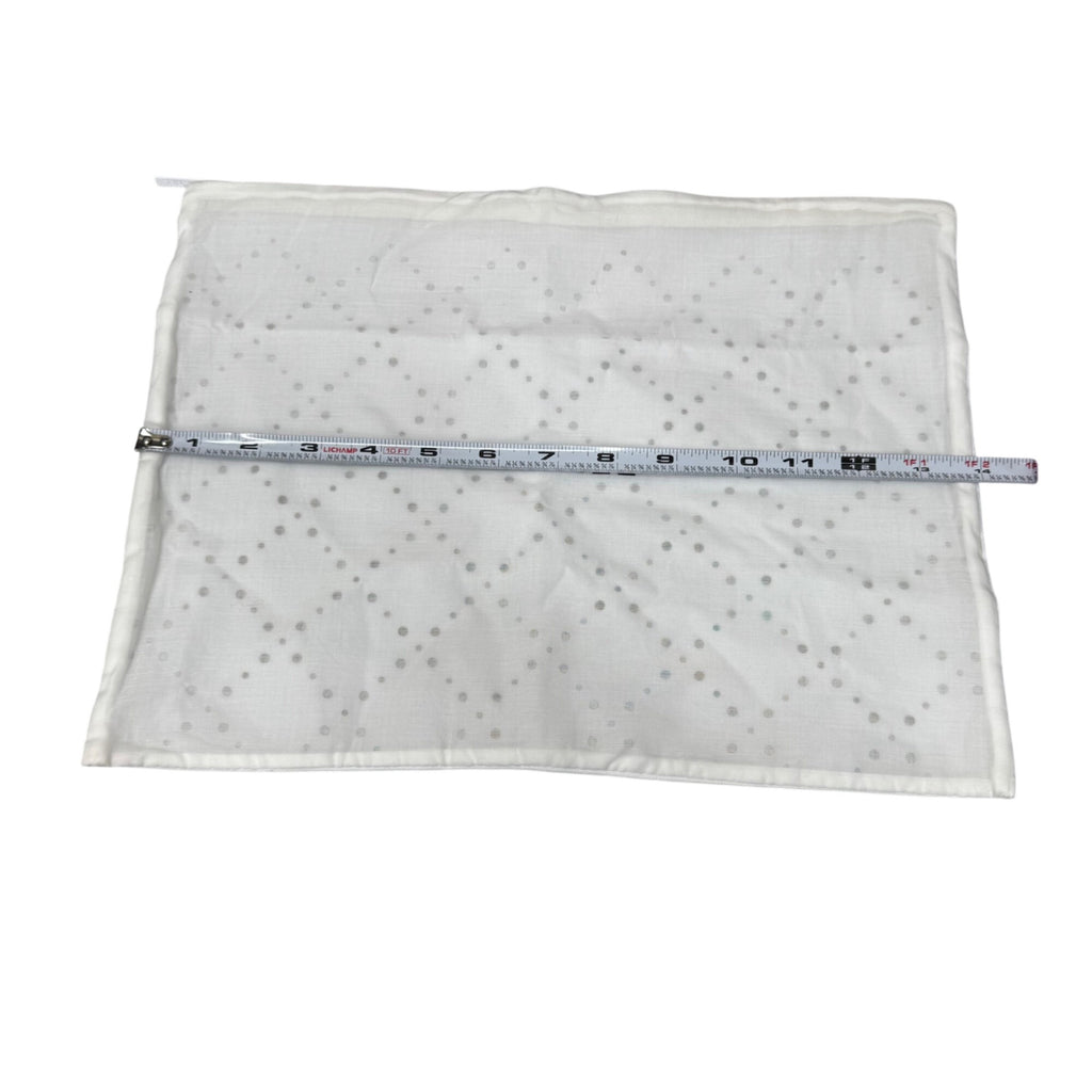 Chanel White Dust Bag Mesh Handbag Purse Storage Zipper Closure 14x10 Inches