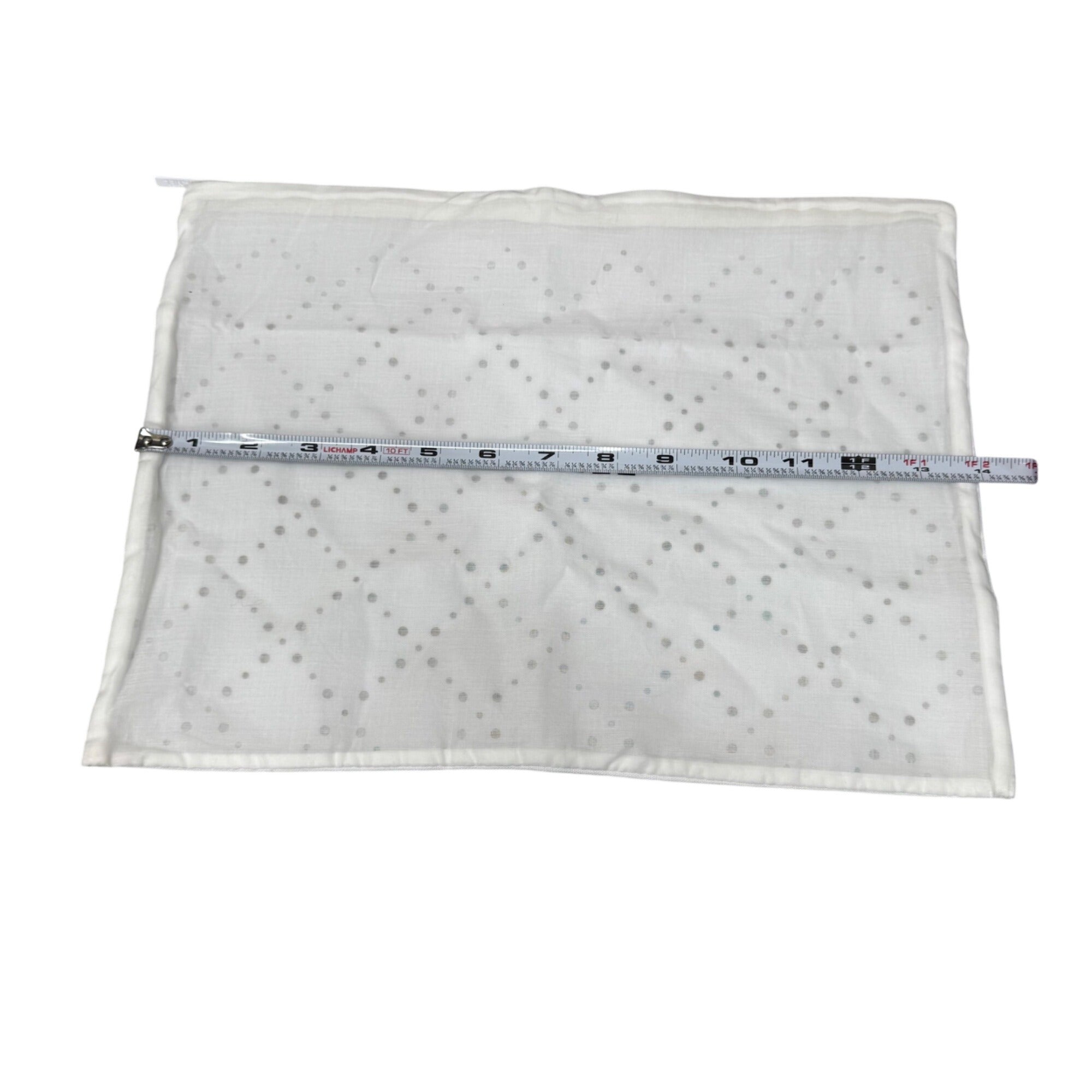 Chanel White Dust Bag Mesh Handbag Purse Storage Zipper Closure 14x10 Inches