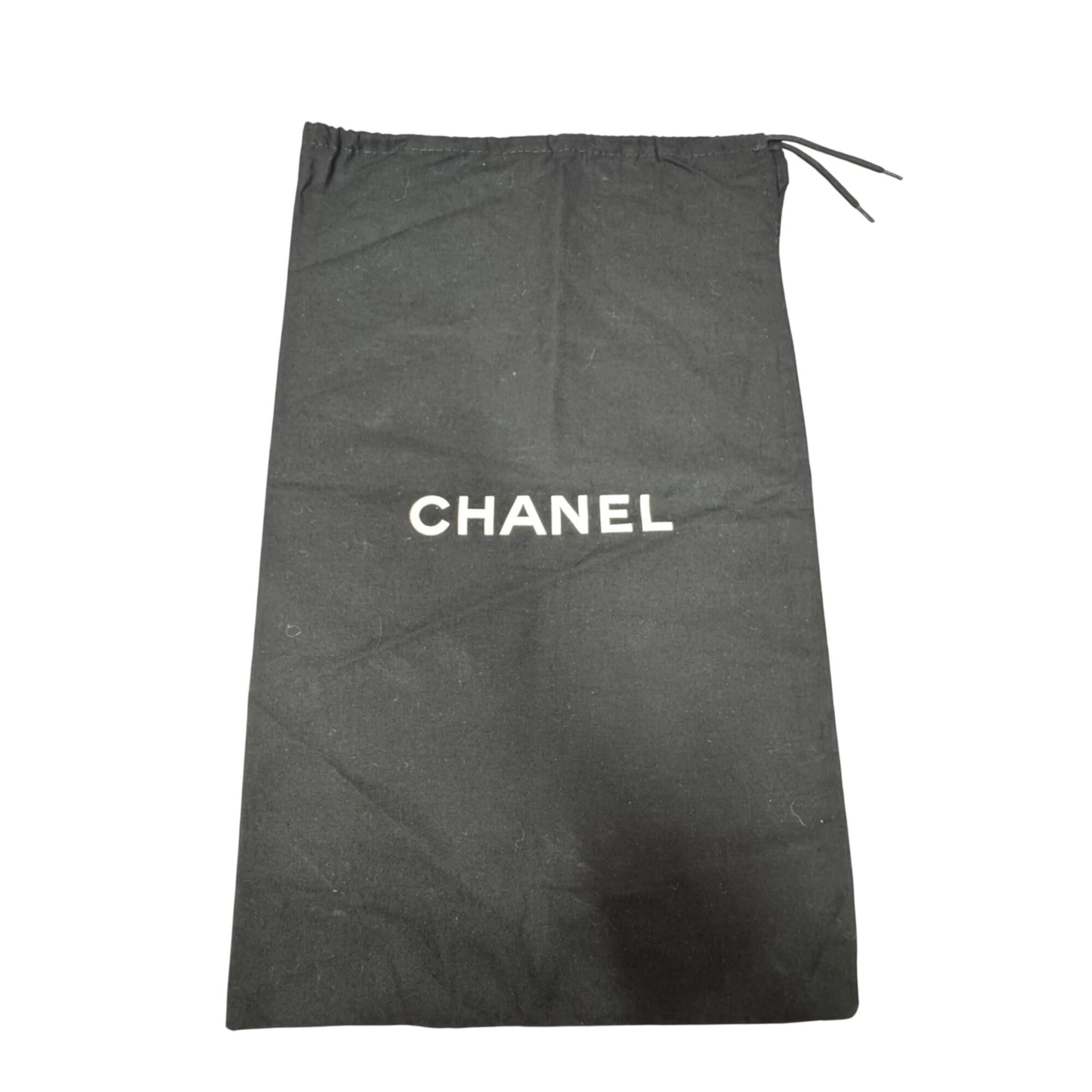 Chanel Black Drawstring Dust Bag 11” X 18.5 Purse Handbags Or Shoes Authentic