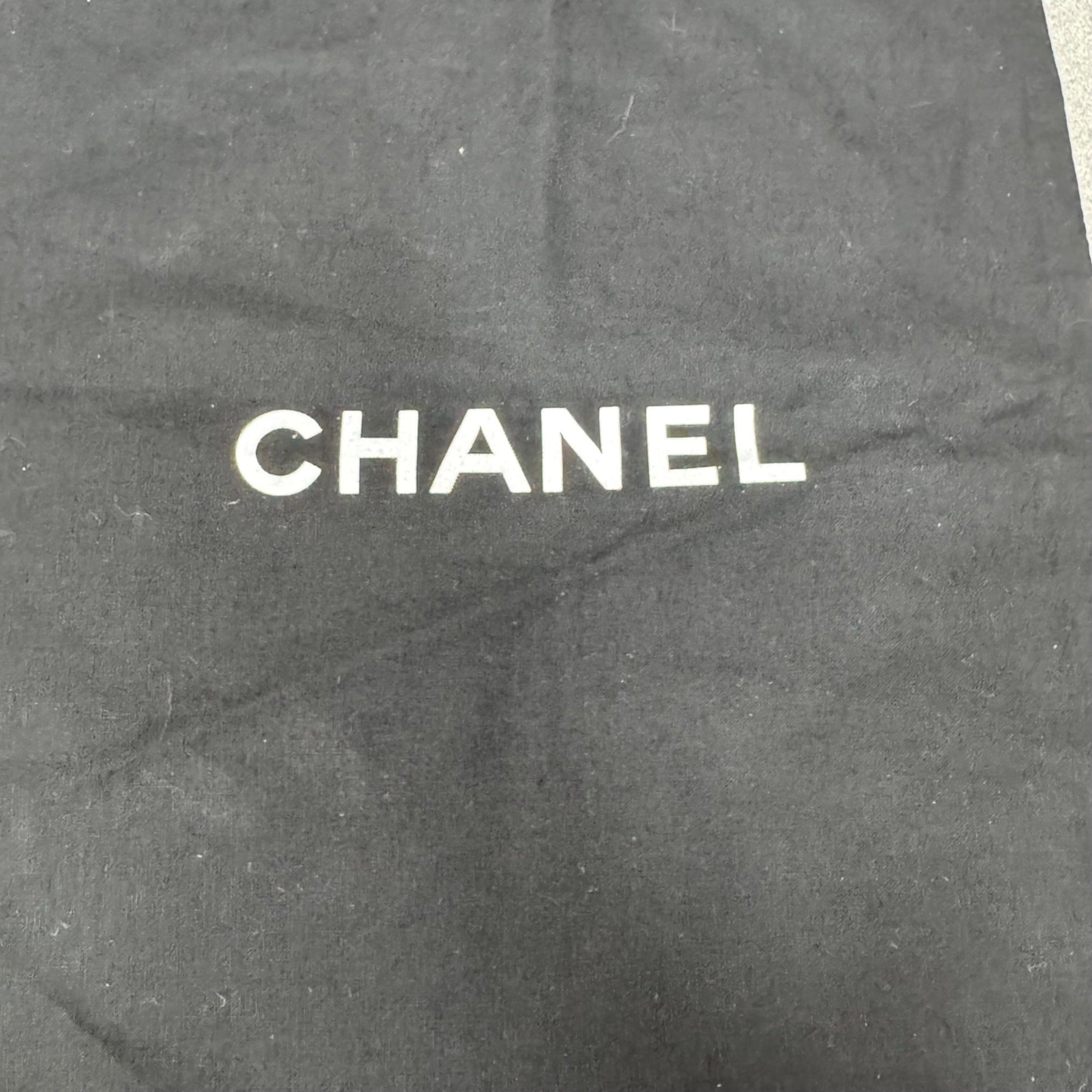 Chanel Black Drawstring Dust Bag 11” X 18.5 Purse Handbags Or Shoes Authentic