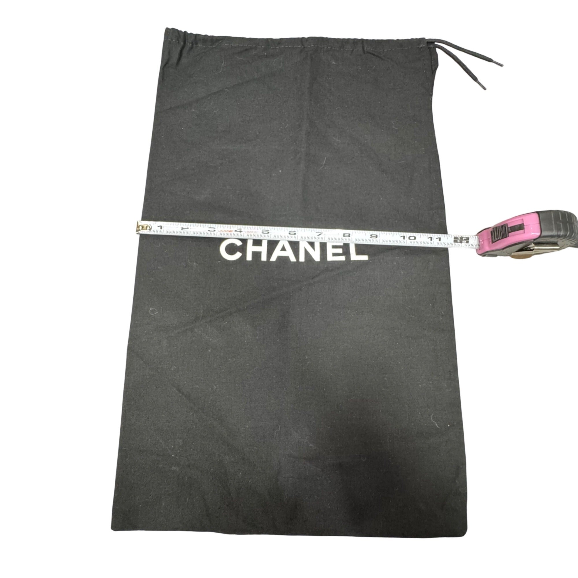 Chanel Black Drawstring Dust Bag 11” X 18.5 Purse Handbags Or Shoes Authentic