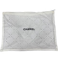 Authentic Chanel Cotton Dust Bag Zipper Garment Bag White 12x9 New Purse Clutch