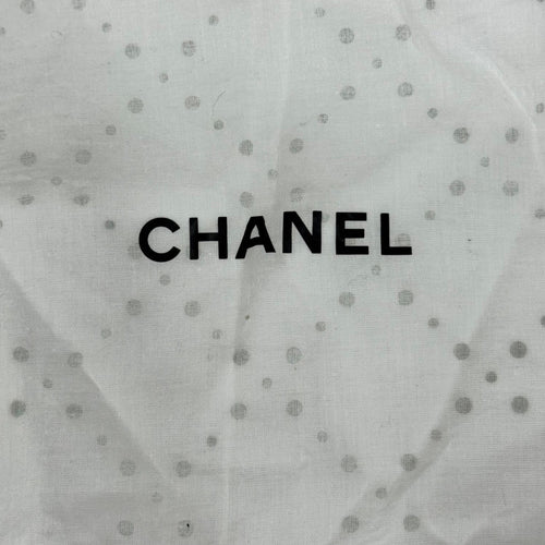 Authentic Chanel Cotton Dust Bag Zipper Garment Bag White 12x9 New Purse Clutch