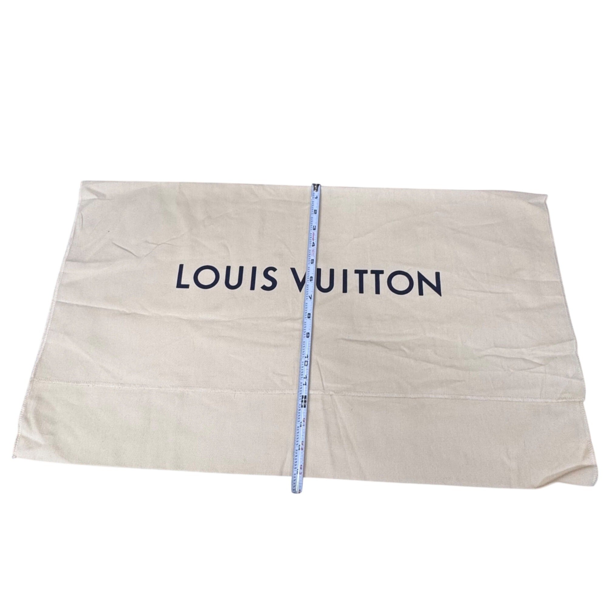 Genuine Louis Vuitton Beige Dust Cover Bag Envelope Flap 26x15 Authentic Storage