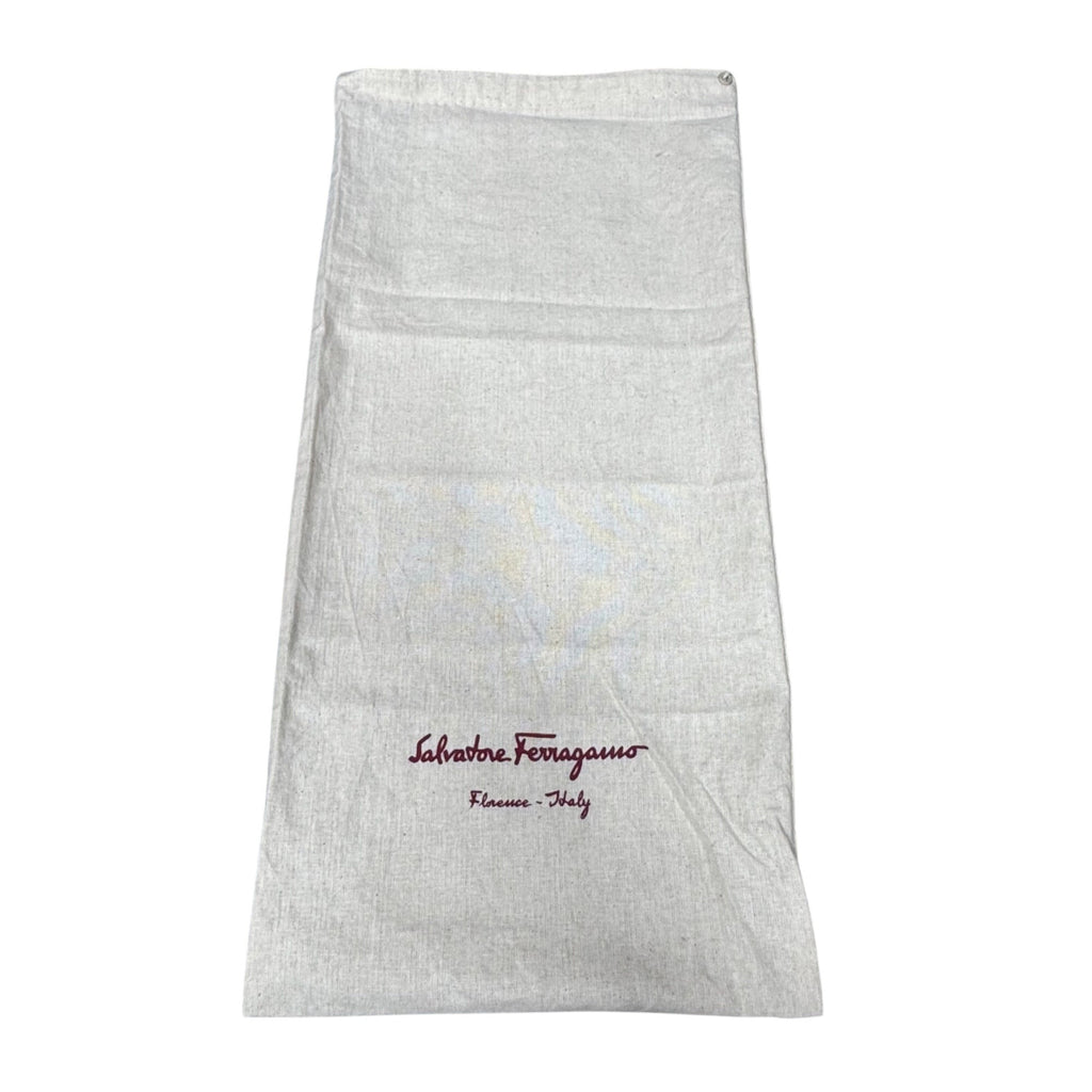 Salvatore Ferragamo Beige Dust Bag 16.5” X 8” Handbag Shoe Storage Gift Logo