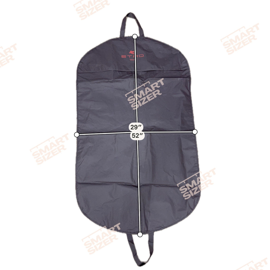 Etro Milano Black Nylon Garment Bag Travel Storage Suit Handles & Zipper 29"x52"