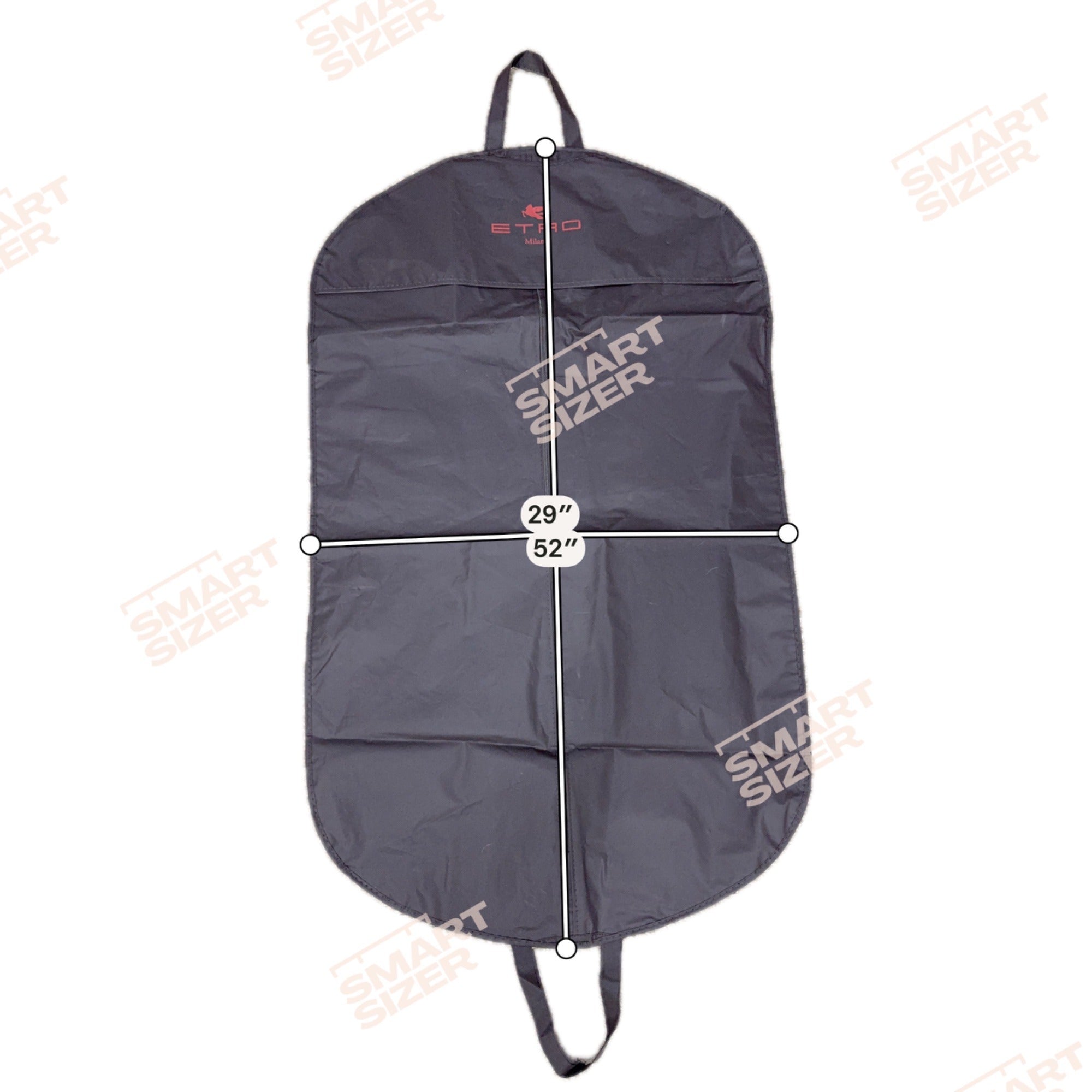 Etro Milano Black Nylon Garment Bag Travel Storage Suit Handles & Zipper 29"x52"