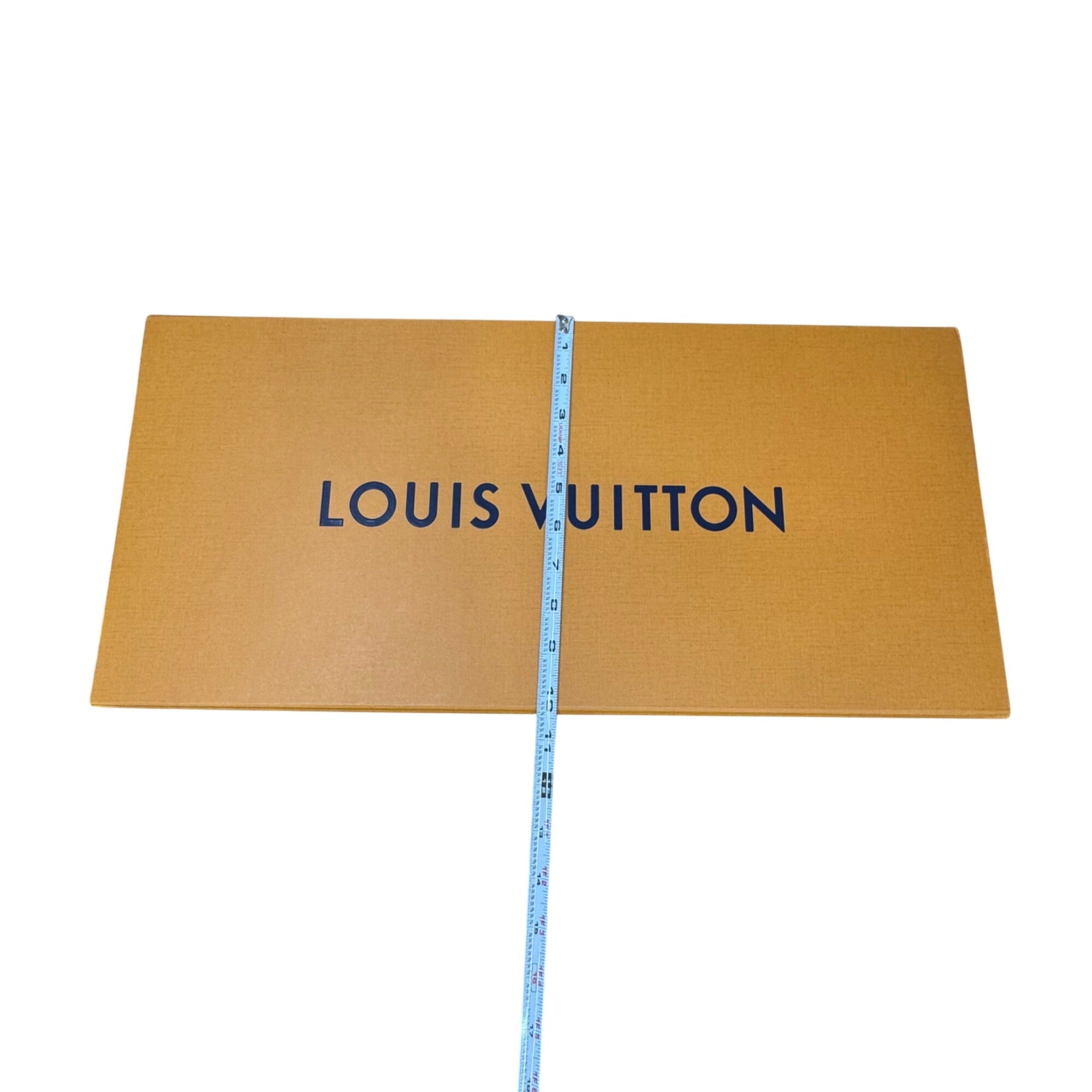 Louis Vuitton Orange Gift Box 22x10x5 Large Magnetic Purse Handbag Blanket Auth.
