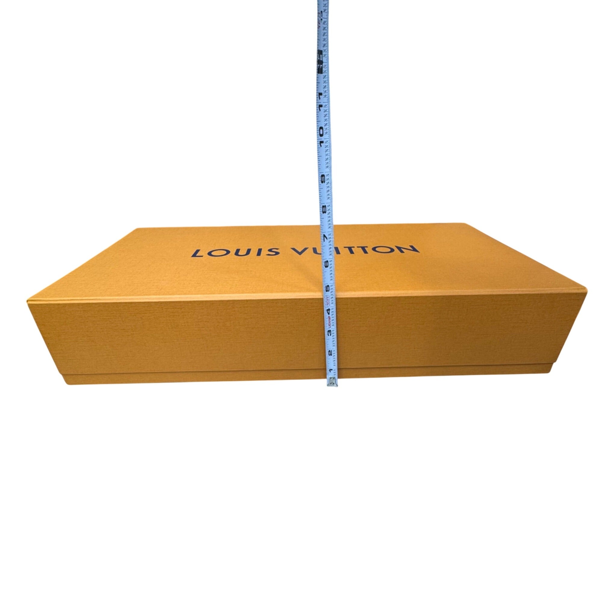 Louis Vuitton Orange Gift Box 22x10x5 Large Magnetic Purse Handbag Blanket Auth.