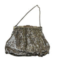 Vintage Whiting & Davis Silver Mesh Evening Bag Flapper Art Deco Kiss Lock Purse