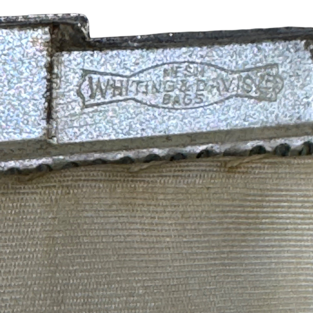 Vintage Whiting & Davis Silver Mesh Evening Bag Flapper Art Deco Kiss Lock Purse