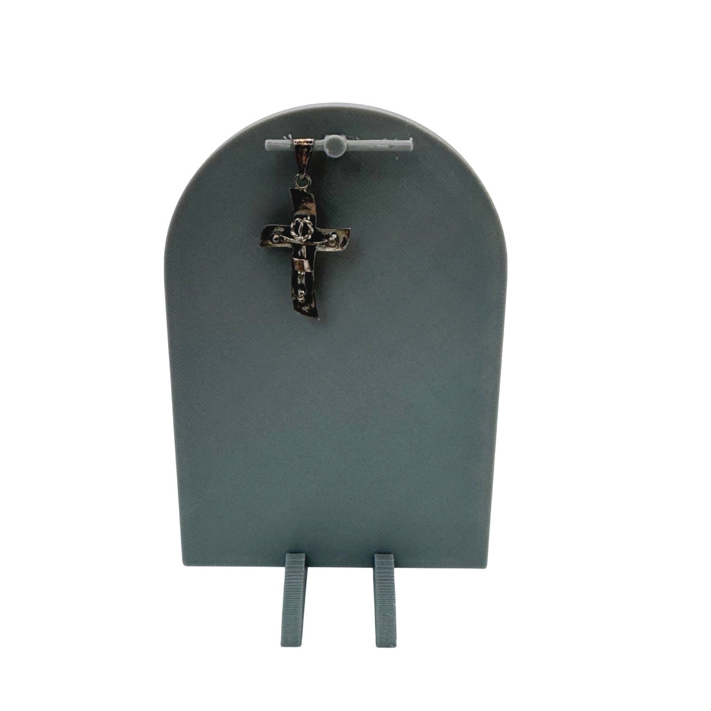 Modernist Sterling Crucifix Pendant Vintage Signed Taxco  From Mexico 1.5"