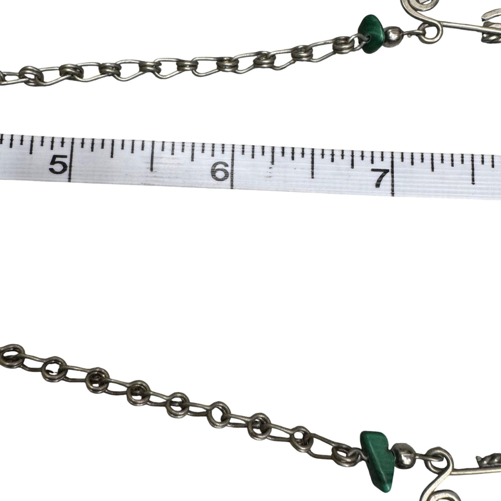 Vtg Alpaca Turquoise Statement Choker Bib Chandelier Drop Dangle Necklace 18"