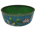 Vintage Cloisonné Floral Enameled Bowl Noodle Green 3” Jewelry Ring Storage