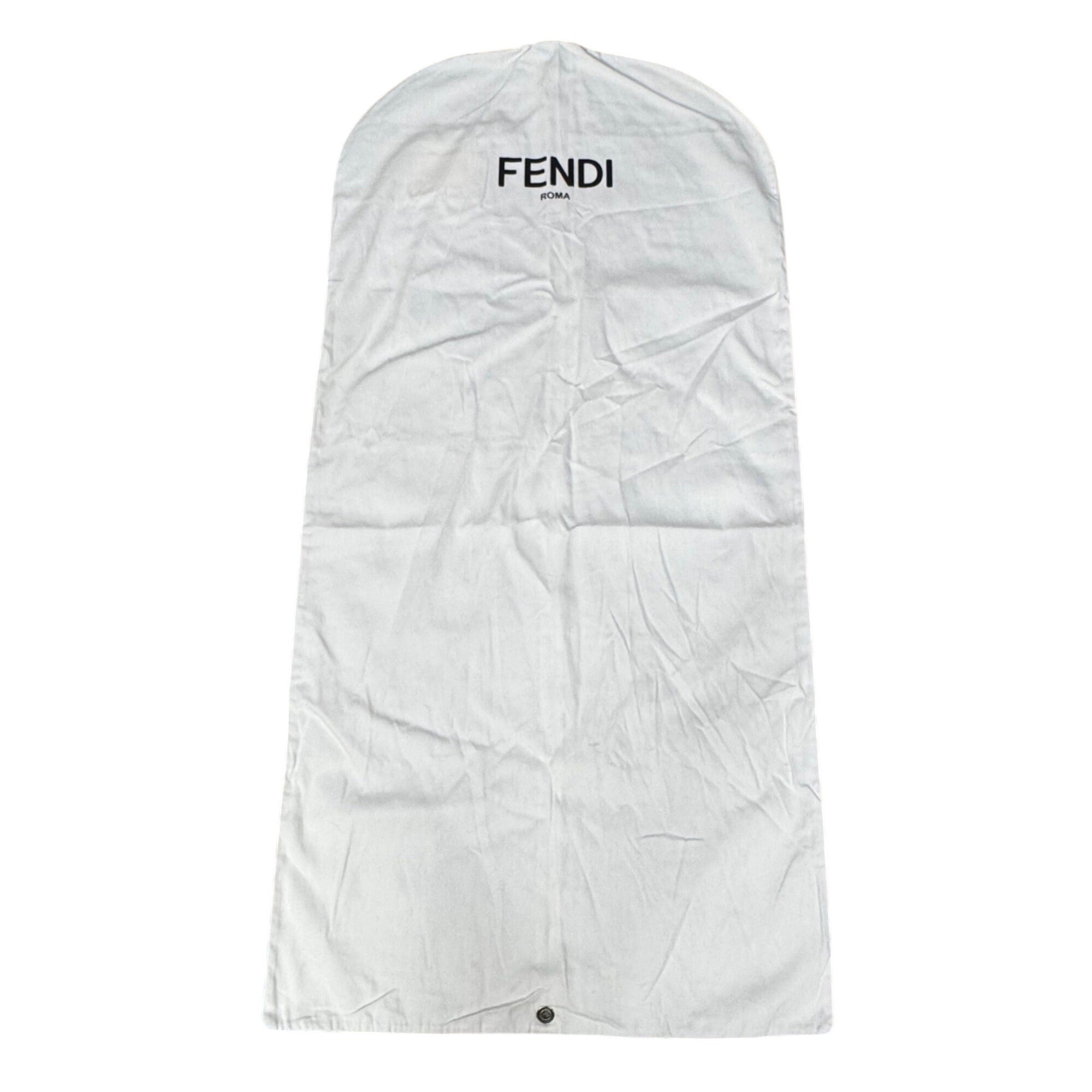 Fendi Garment Bag 54"x25.5" Snap Logo Print Travel Storage Suit Dress Authentic