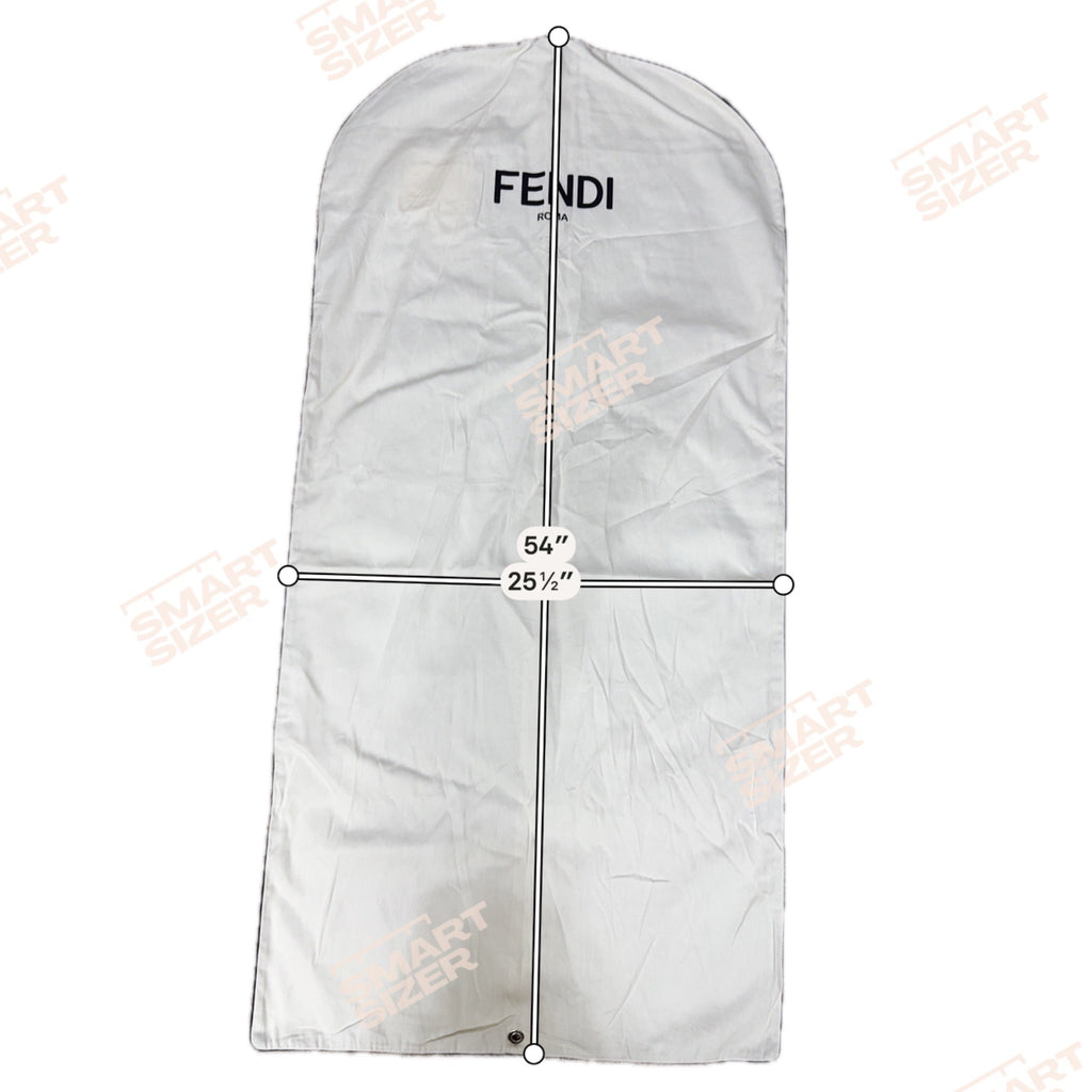 Fendi Garment Bag 54"x25.5" Snap Logo Print Travel Storage Suit Dress Authentic