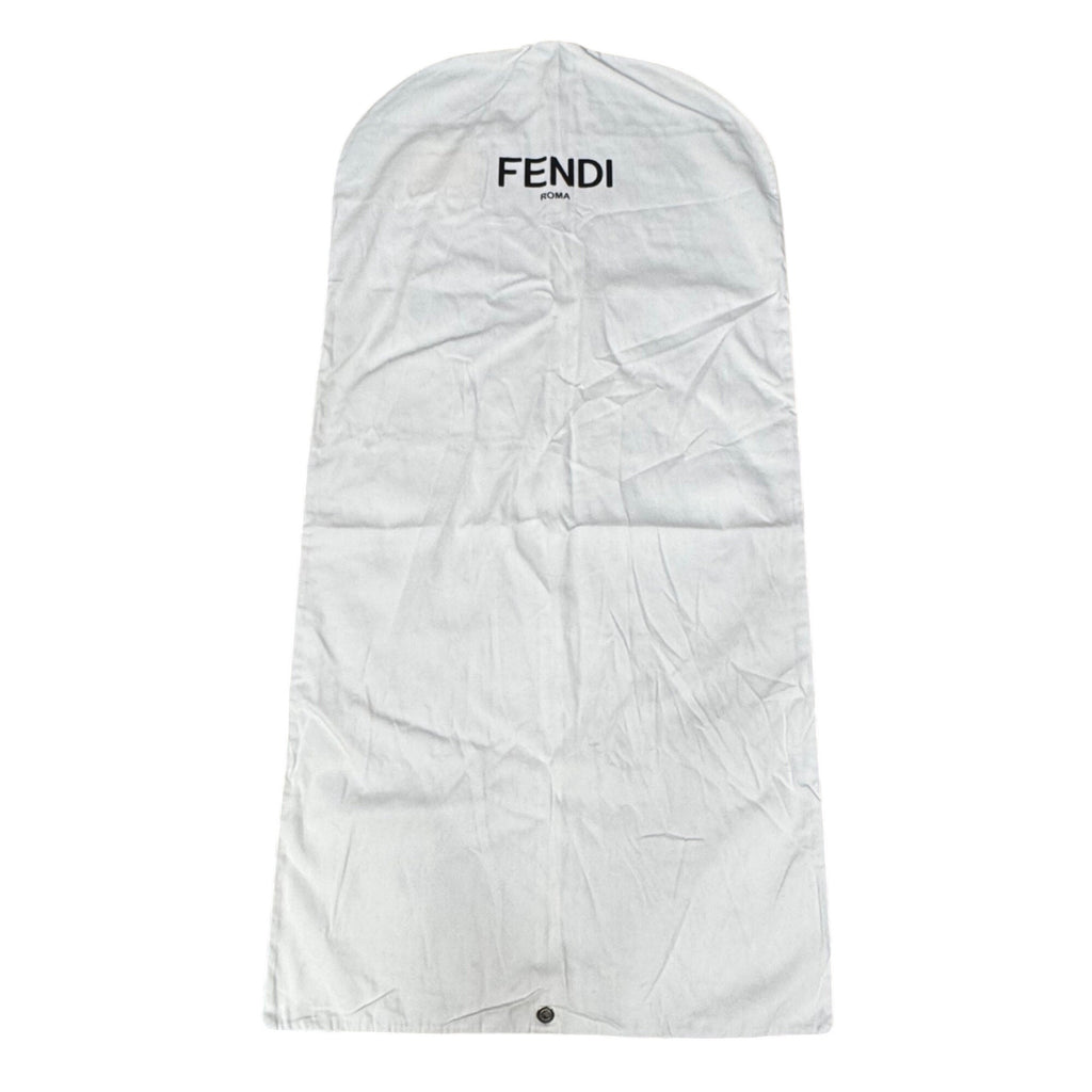 Fendi Garment Bag 54"x25.5" Snap Logo Print Travel Storage Suit Dress Authentic